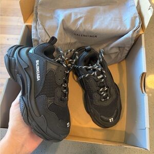 Balenciaga Kids Black Chunky Sneakers